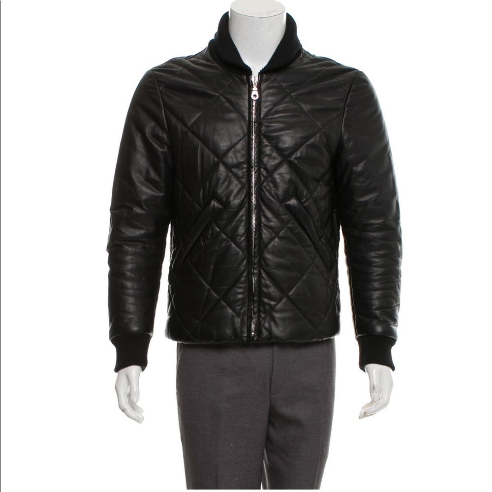 Authentic Kenzo Quilted Leather Bomber Jacket - Picture 1 of 5